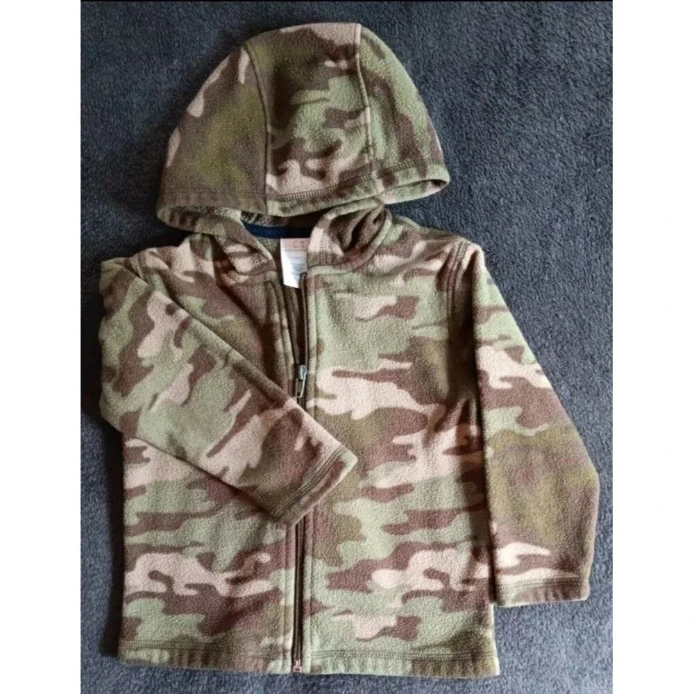 Jacket 2T Boys Wonder Kids hoodie Zip up camouflage print fleece